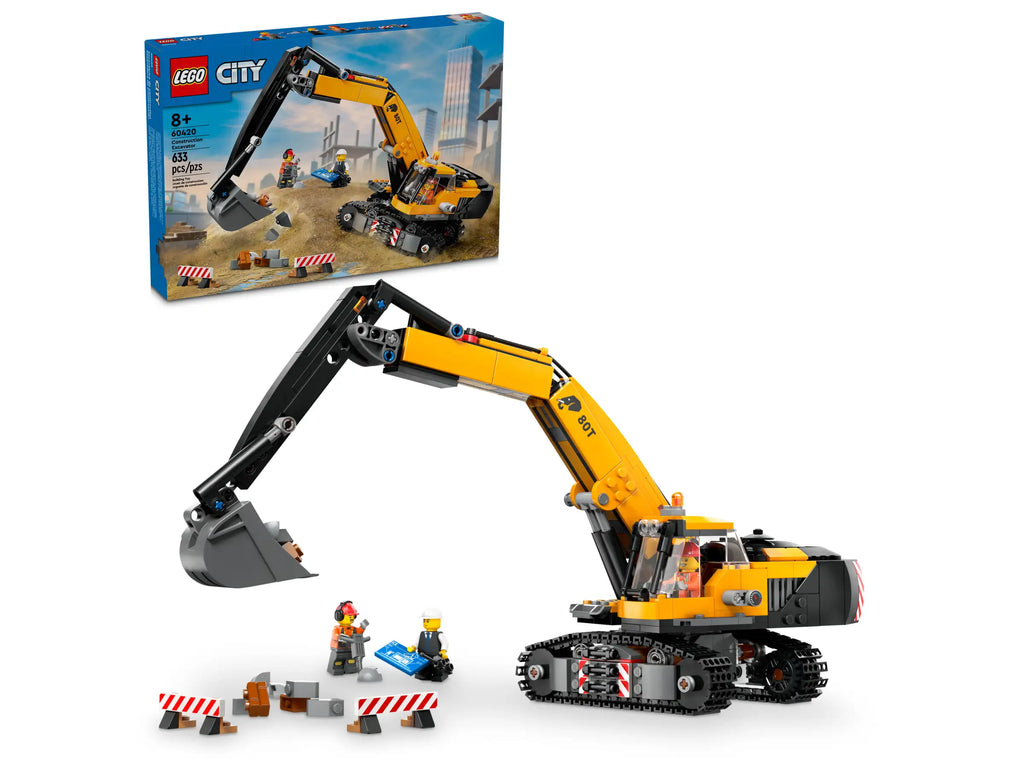 LEGO 60420 City Yellow Construction Excavator - TOYBOX Toy Shop