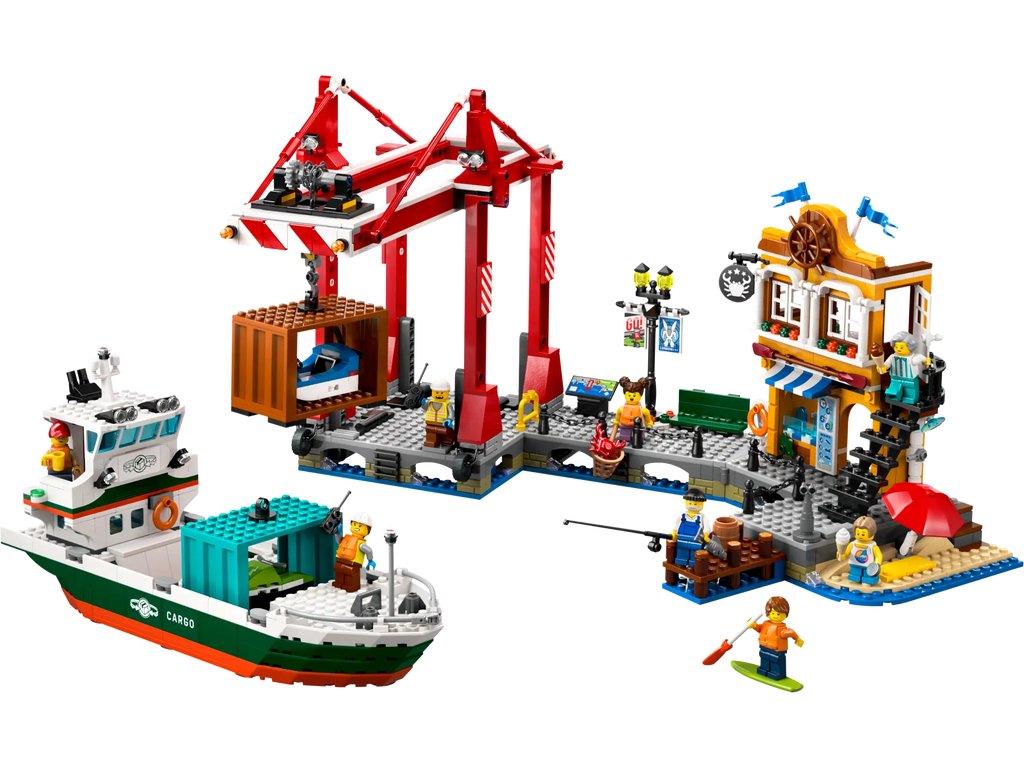 LEGO 60422 City Seaside Harbor with Cargo Ship - TOYBOX Toy Shop