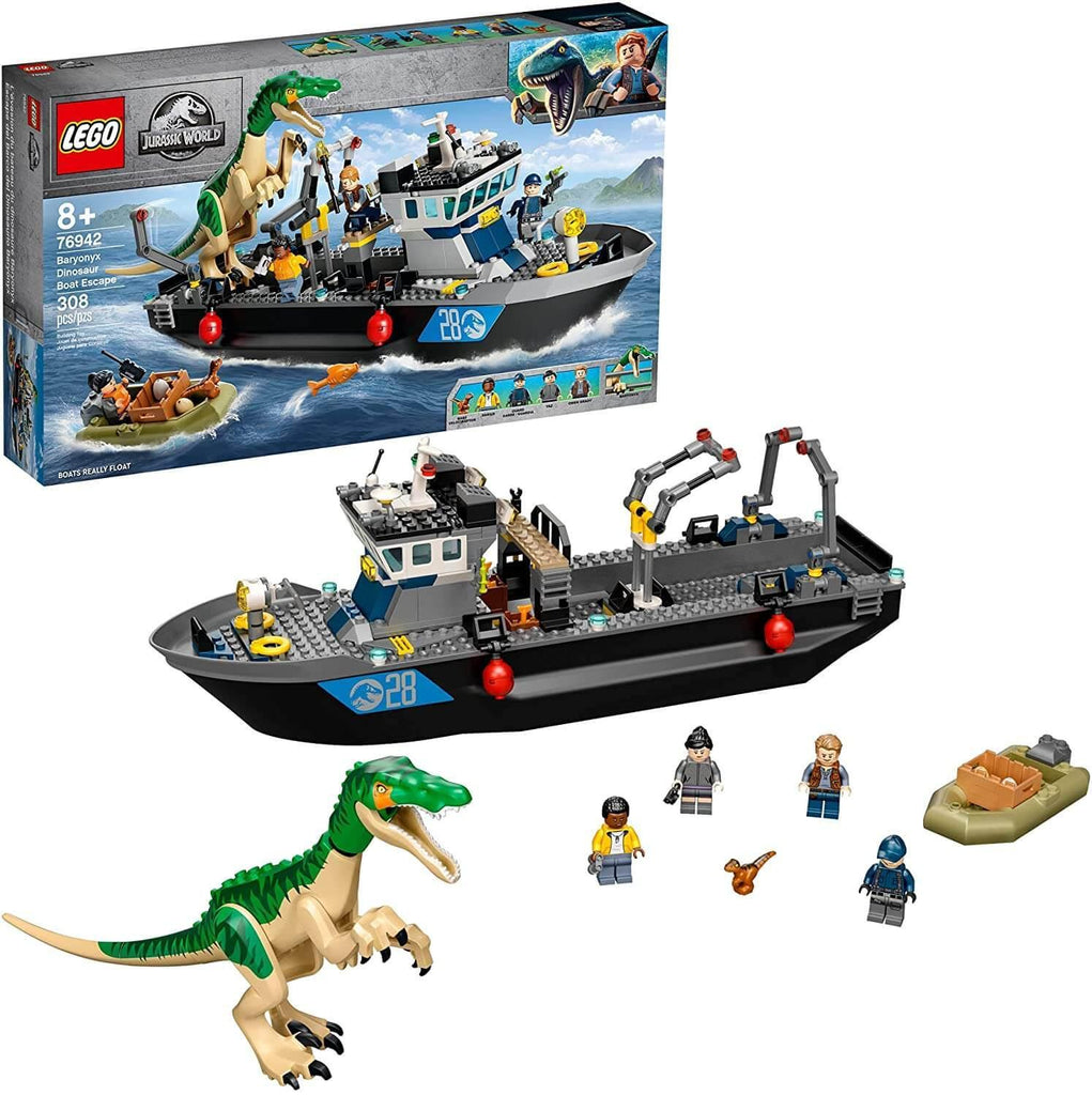 LEGO JURASSIC WORLD 76942 Baryonyx Dinosaur Boat Escape - TOYBOX Toy Shop