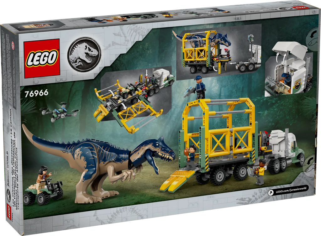 LEGO 76966 JURASSIC WORLD Dinosaur Missions: Allosaurus Transport Truck - TOYBOX Toy Shop