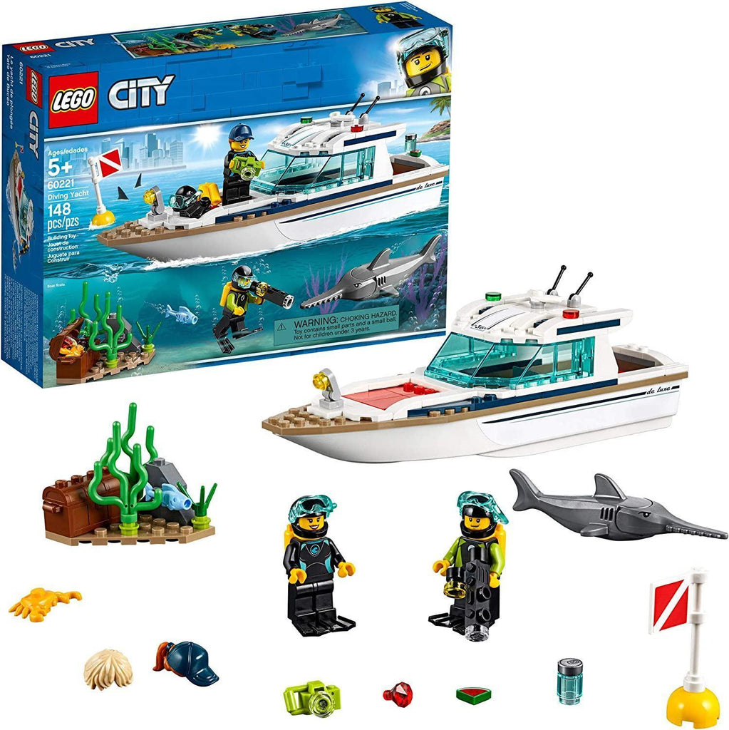 LEGO CITY 60221 Diving Yacht - TOYBOX Toy Shop