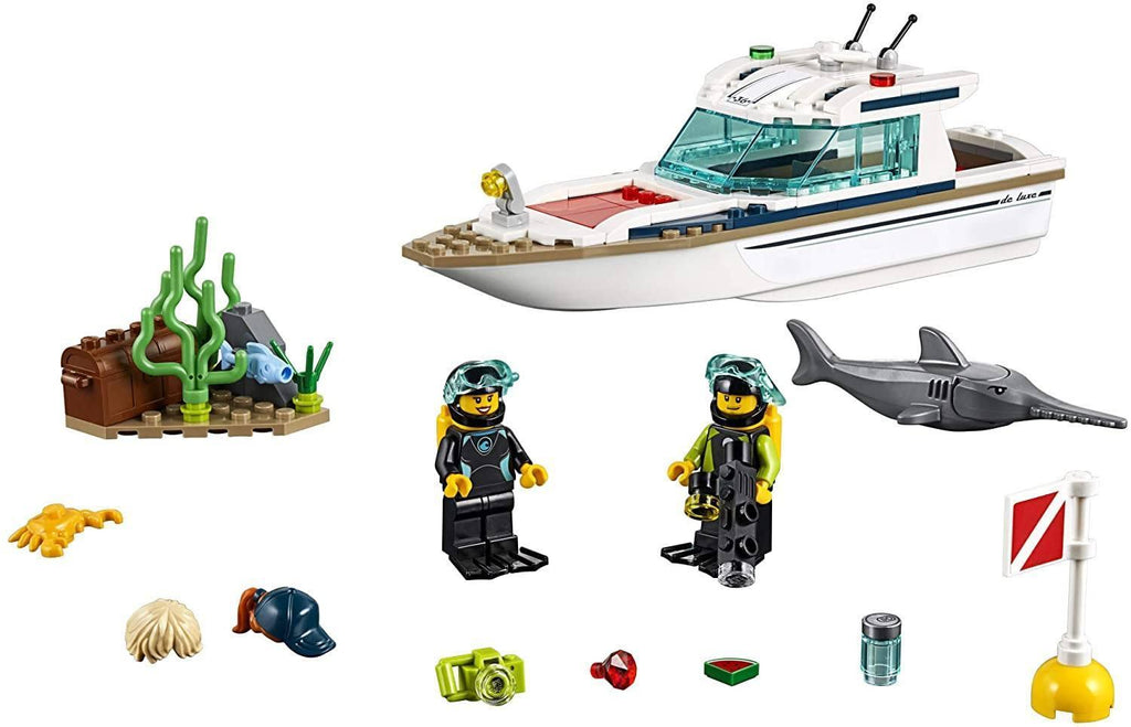 LEGO CITY 60221 Diving Yacht - TOYBOX Toy Shop