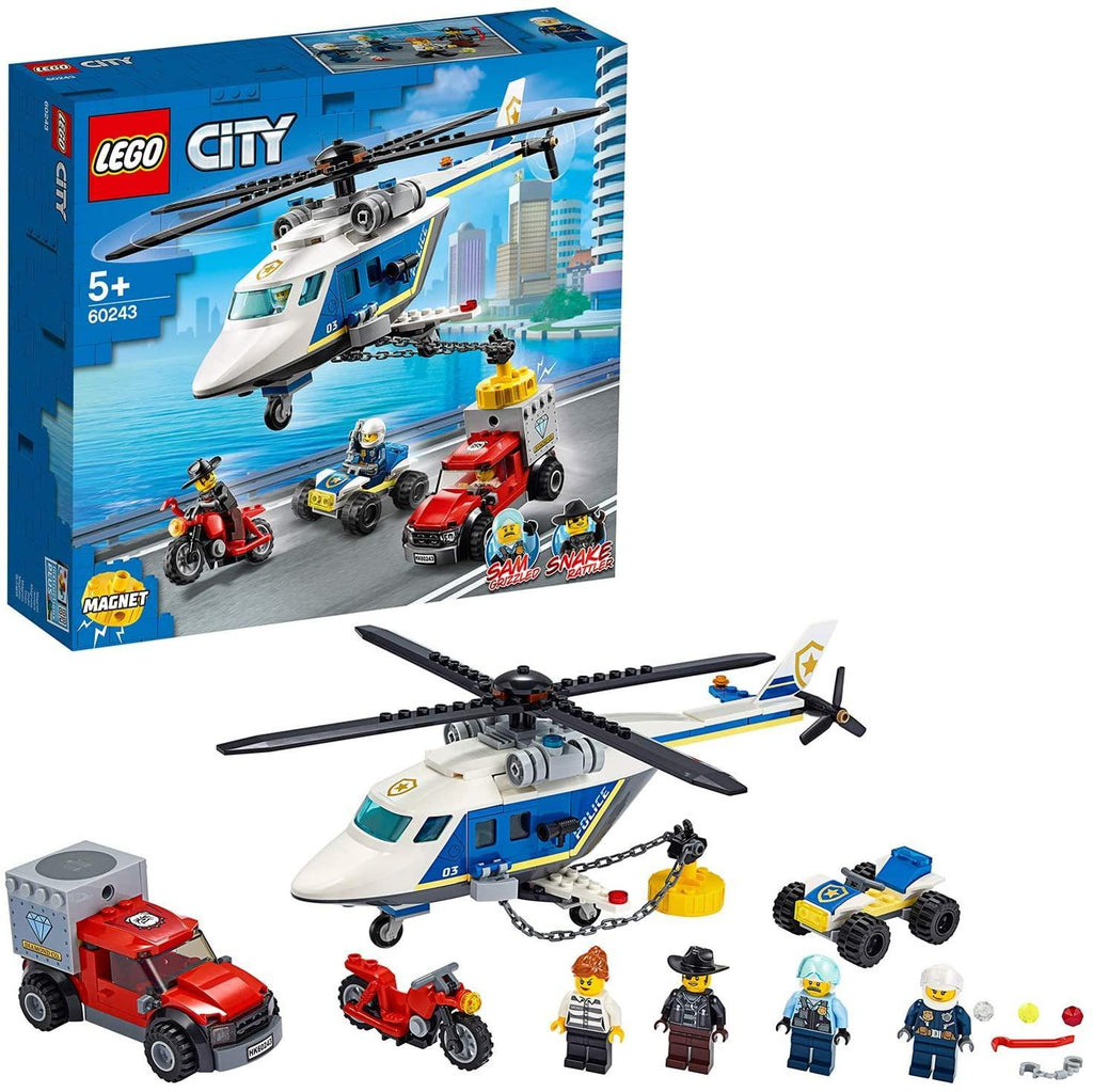 LEGO CITY 60243 Police Helicopter Chase - TOYBOX Toy Shop