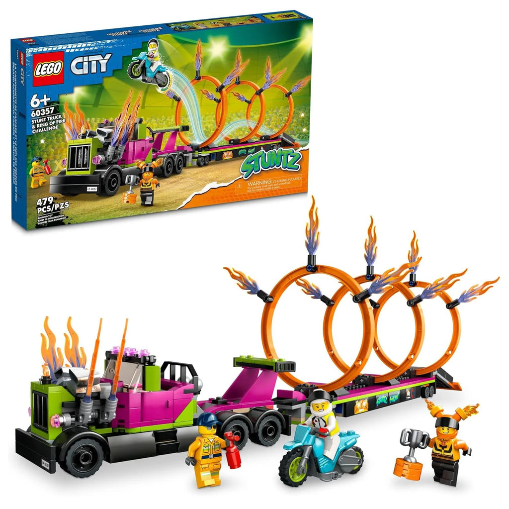 LEGO CITY 60357 Stunt Truck & Ring of Fire Challenge - TOYBOX Toy Shop