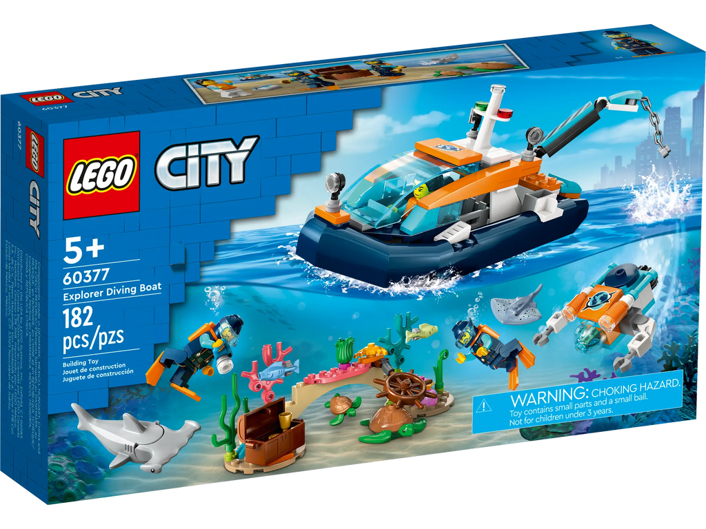 LEGO CITY 60377 Explorer Diving Boat - TOYBOX Toy Shop