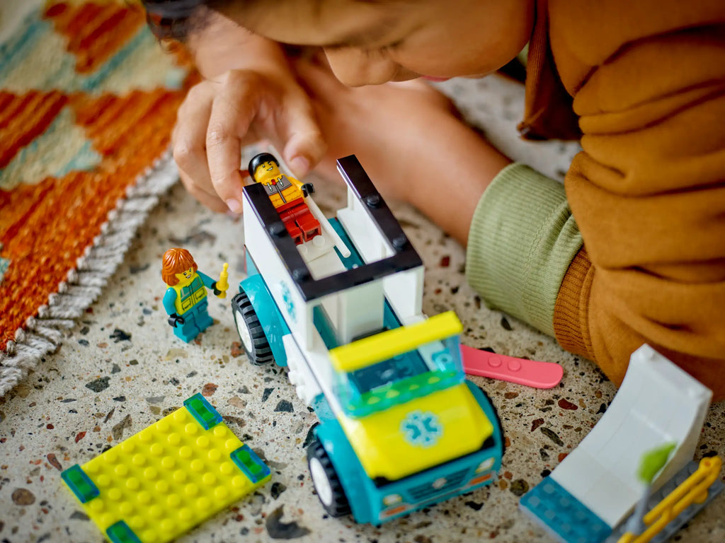 LEGO CITY 60403 Emergency Ambulance and Snowboarder - TOYBOX Toy Shop