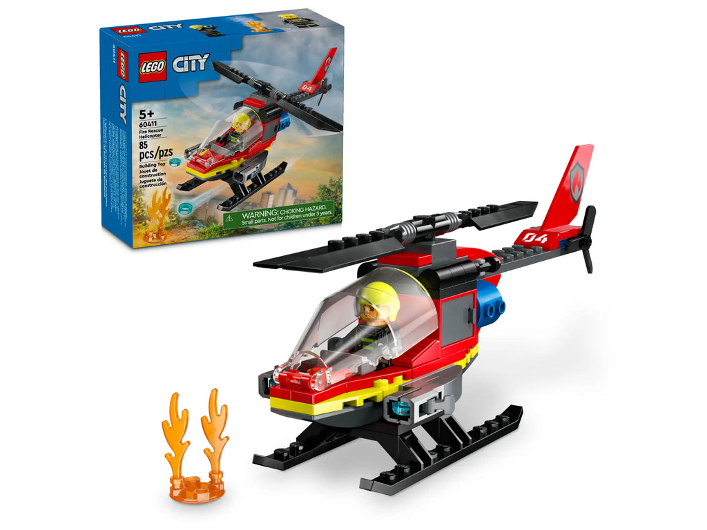 LEGO CITY 60411 Fire Rescue Helicopter - TOYBOX Toy Shop