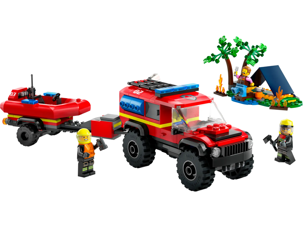 LEGO CITY 60412 4x4 Fire Truck with Rescue Boat - TOYBOX Toy Shop
