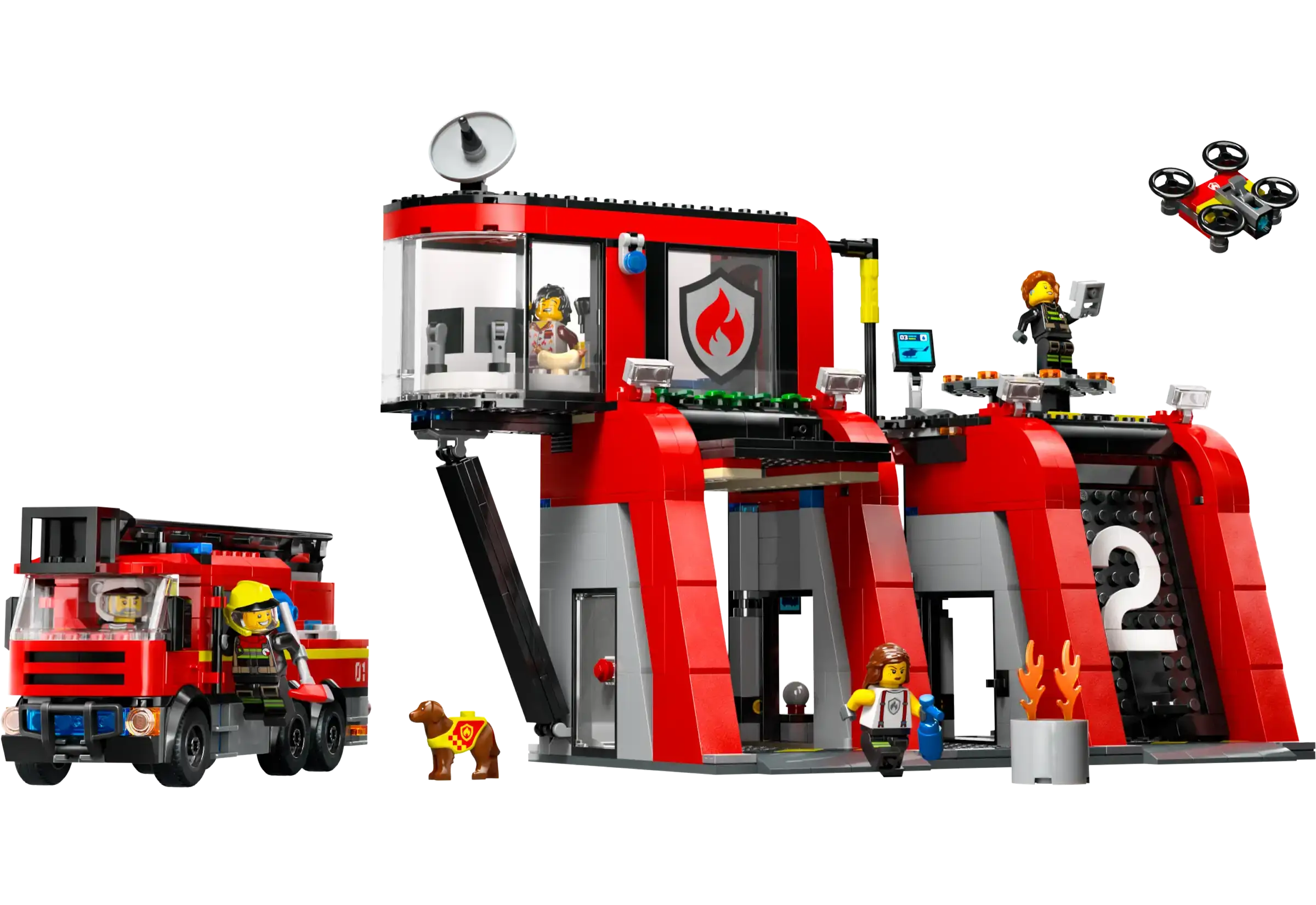 LEGO CITY 60414 Fire Station Truck Set Build and Save the Day