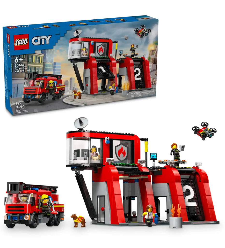 LEGO CITY 60414 Fire Station with Fire Truck - TOYBOX Toy Shop