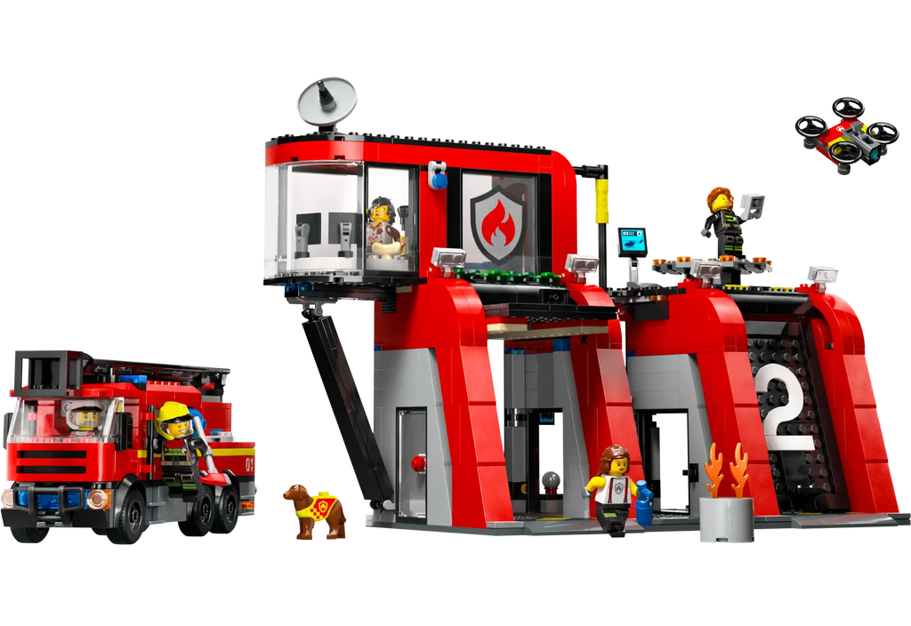 LEGO CITY 60414 Fire Station with Fire Truck - TOYBOX Toy Shop