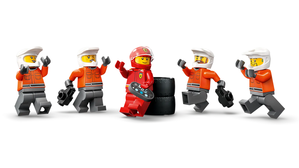 LEGO City 60443 F1® Pit Stop & Pit Crew with Ferrari Car