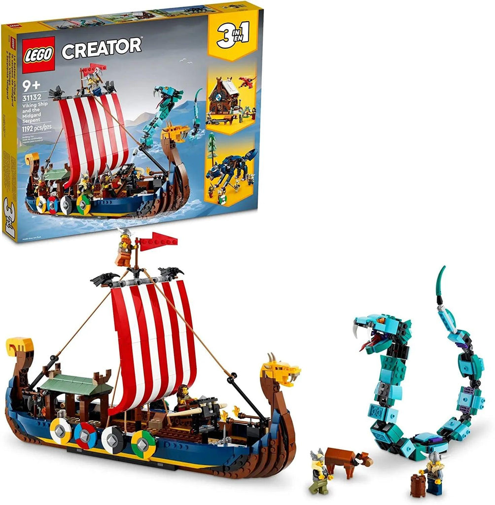 LEGO CREATOR 3in1 31132 Viking Ship and the Midgard Serpent - TOYBOX Toy Shop