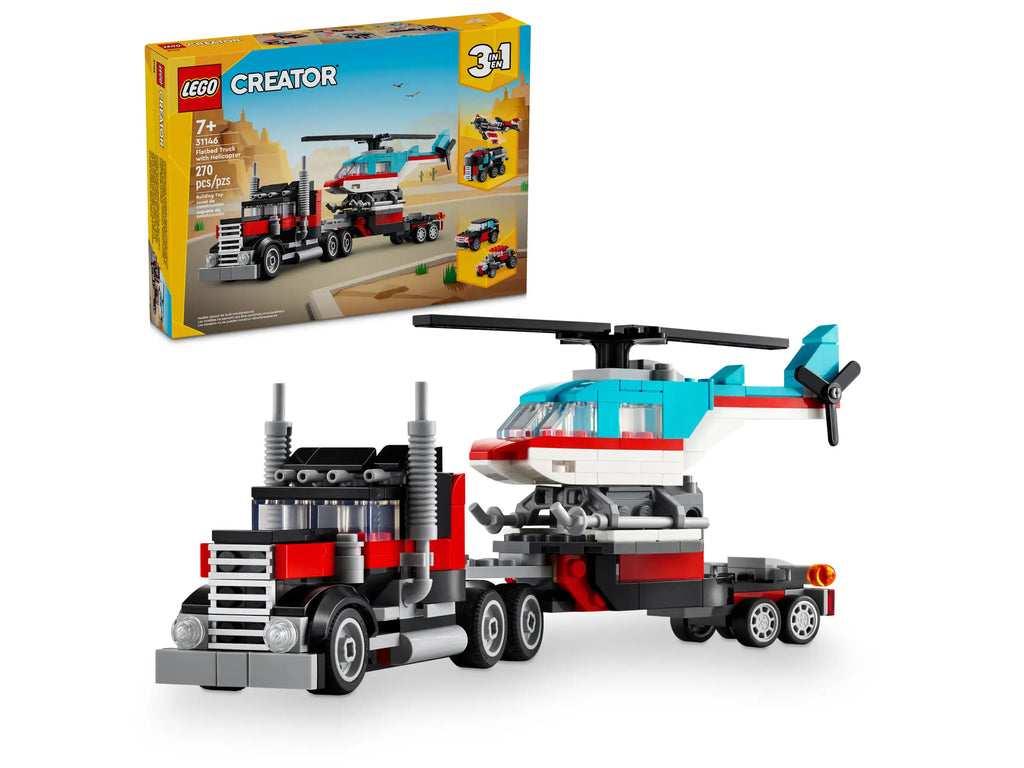 LEGO CREATOR 31146 Flatbed Truck with Helicopter - TOYBOX Toy Shop