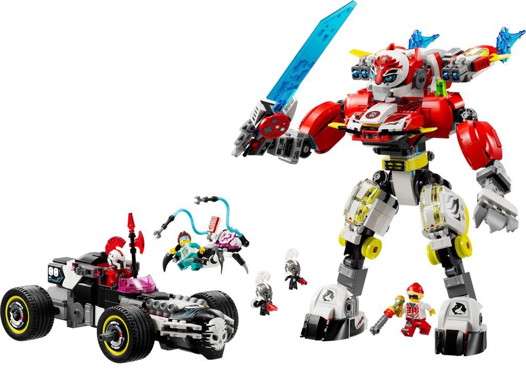 LEGO DREAMZZZ 71497 Cooper's Tiger Mech & Zero's Hot Rod Car - TOYBOX Toy Shop