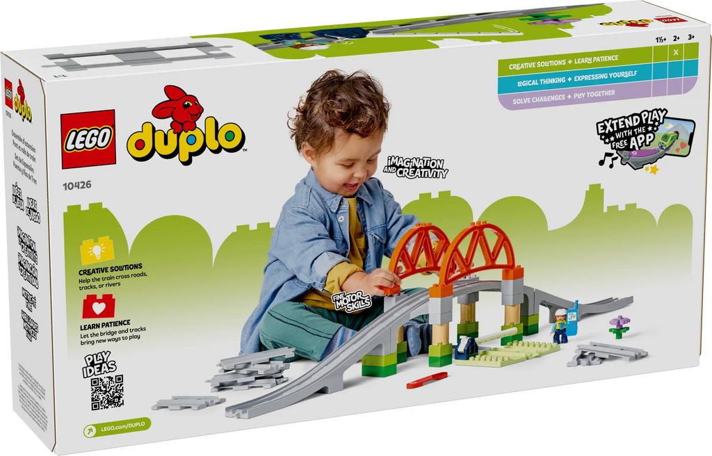LEGO DUPLO 10246 Train Bridge and Tracks Expansion Set