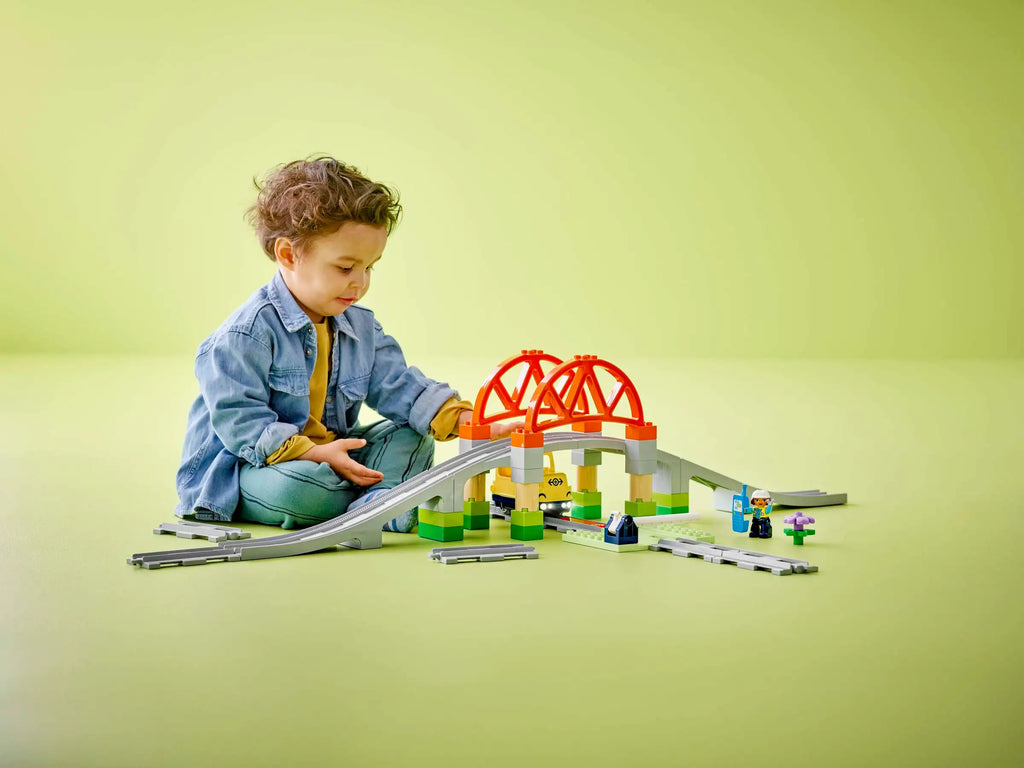 LEGO DUPLO 10246 Train Bridge and Tracks Expansion Set
