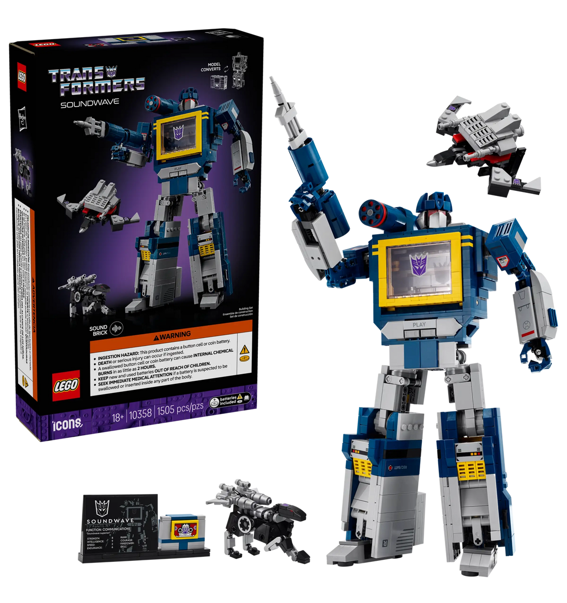 LEGO ICONS 10358 Transformers: Soundwave | Buy Online at ♥️ TOYBOX