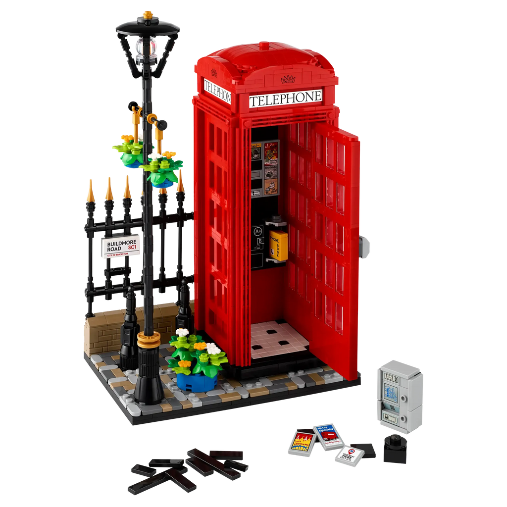 LEGO IDEAS 21347 Red London Telephone Box - TOYBOX Toy Shop