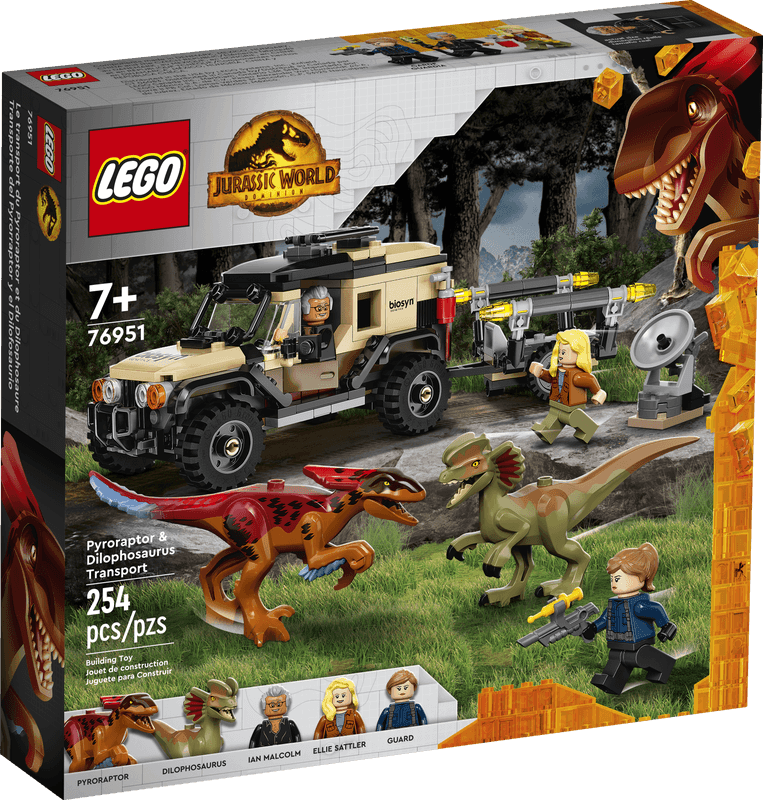 LEGO JURASSIC WORLD 76951 Pyroraptor and Dilophosaurus Transport - TOYBOX Toy Shop