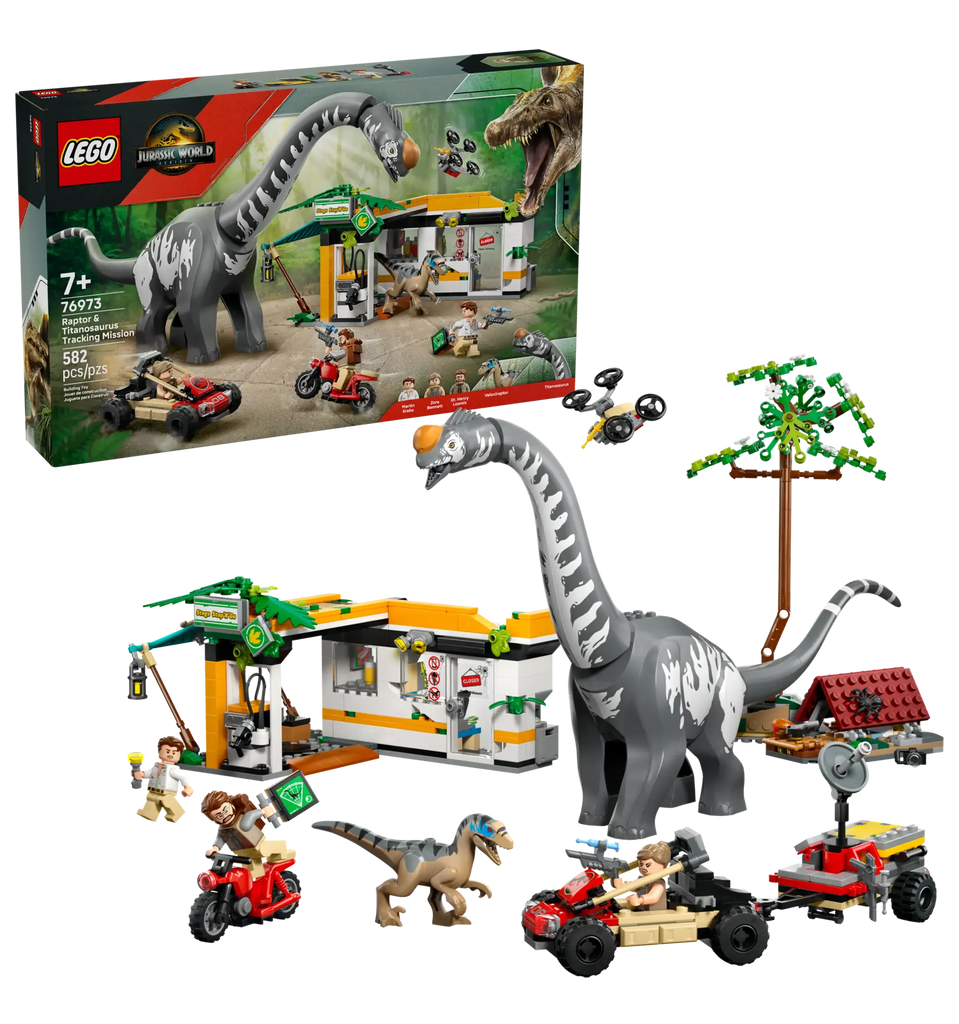 LEGO Jurassic World 76973 Raptor & Titanosaurus Tracking Mission