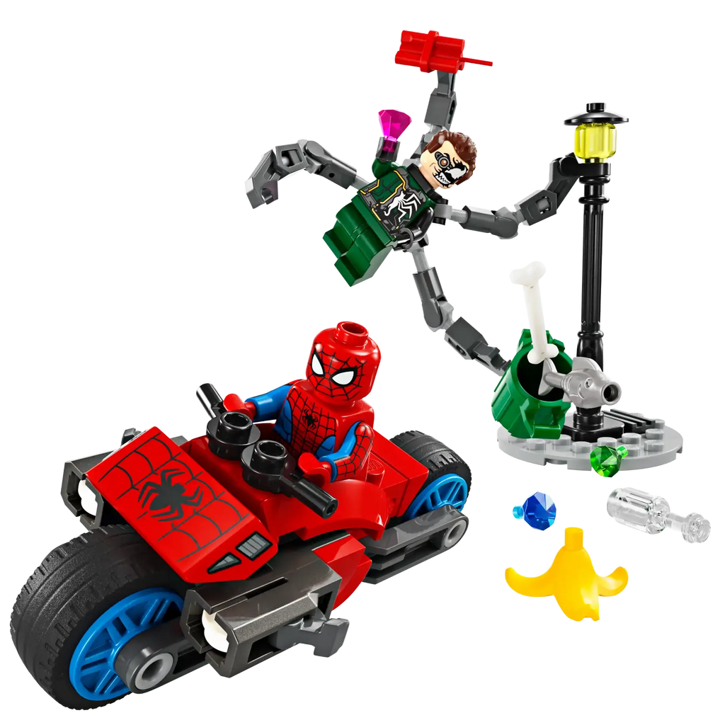 LEGO MARVEL 76275 Motorcycle Chase: Spider-Man vs. Doc Ock - TOYBOX Toy Shop