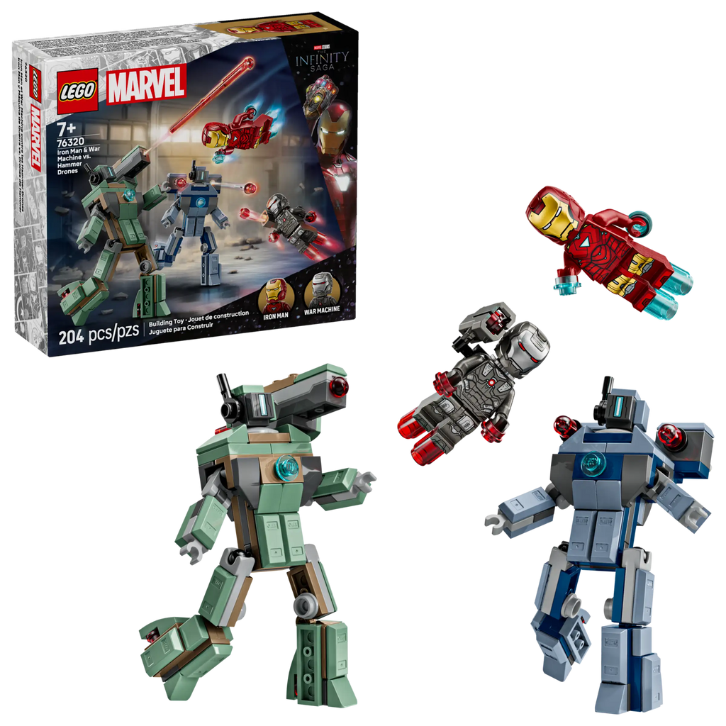 LEGO Marvel 76320 Iron Man & War Machine Vs Hammer Drones