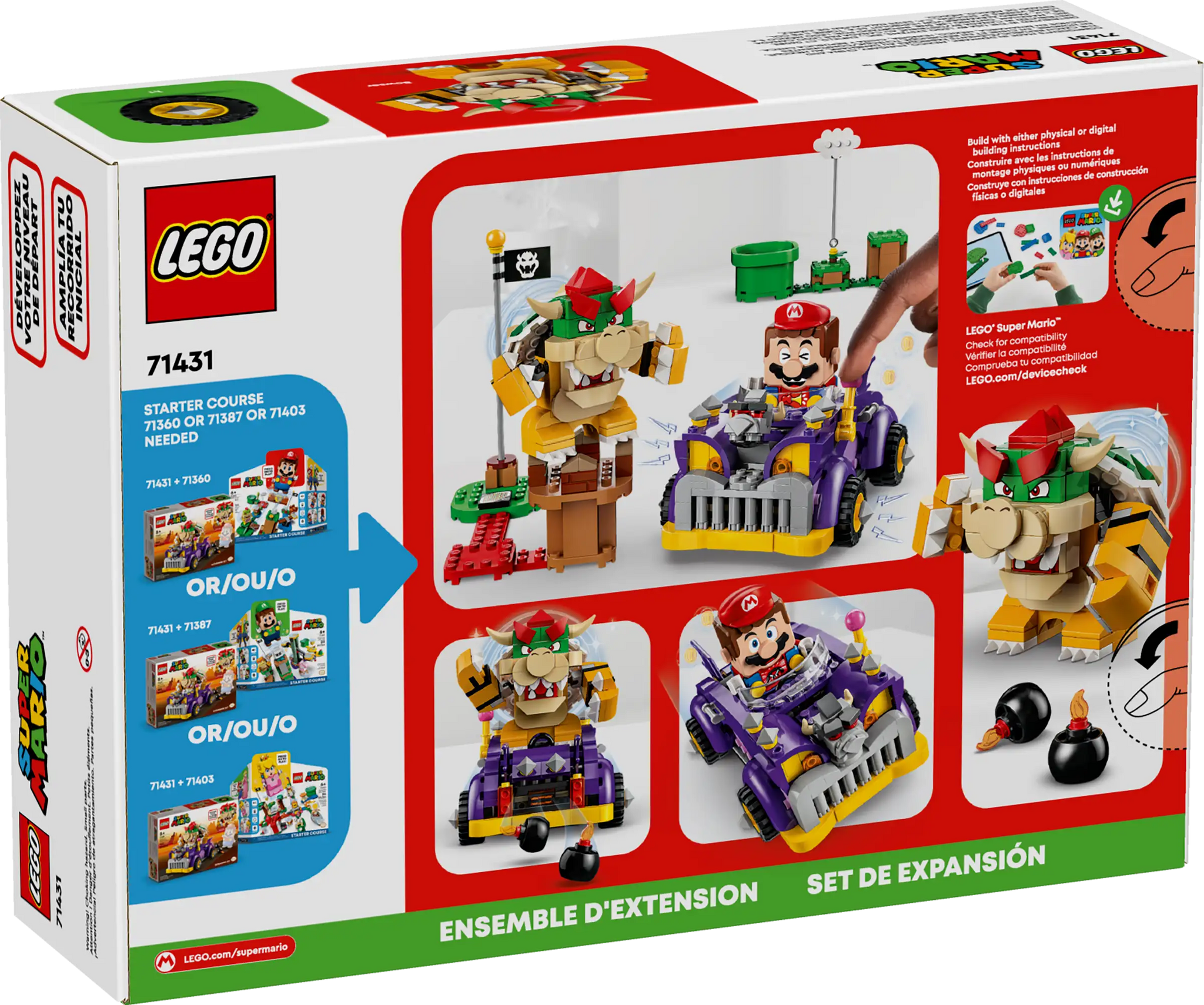 LEGO SUPER MARIO 71431 Bowser's Muscle Car Expansion Set – TOYBOX - Main Image
