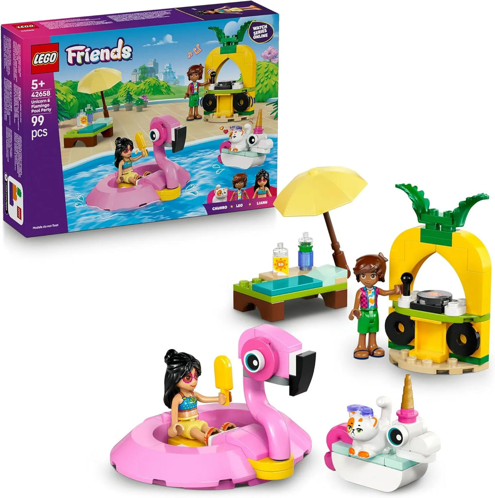 LEGO Friends 42658 Unicorn & Flamingo Pool Party