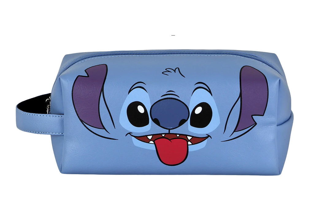 LILO AND STITCH Blue Plus Brick Toiletry Bag - Face - TOYBOX Toy Shop