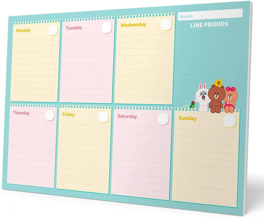 Line Friends A4 Weekly Planner - TOYBOX Toy Shop