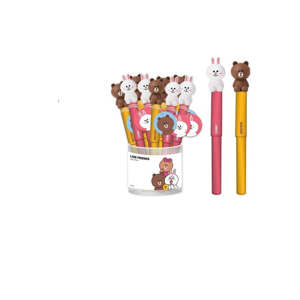Line Friends Ballpoint Pen With 3D Topper - TOYBOX Toy Shop