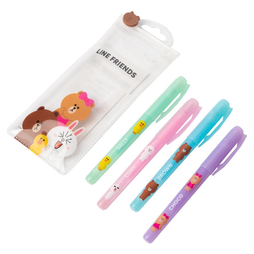 Line Friends Gel Pens Set Pack of 4 - TOYBOX Toy Shop