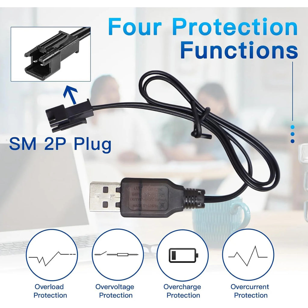 Lithium USB Battery Charger 3.7V 400mA 2-PIN - TOYBOX Toy Shop