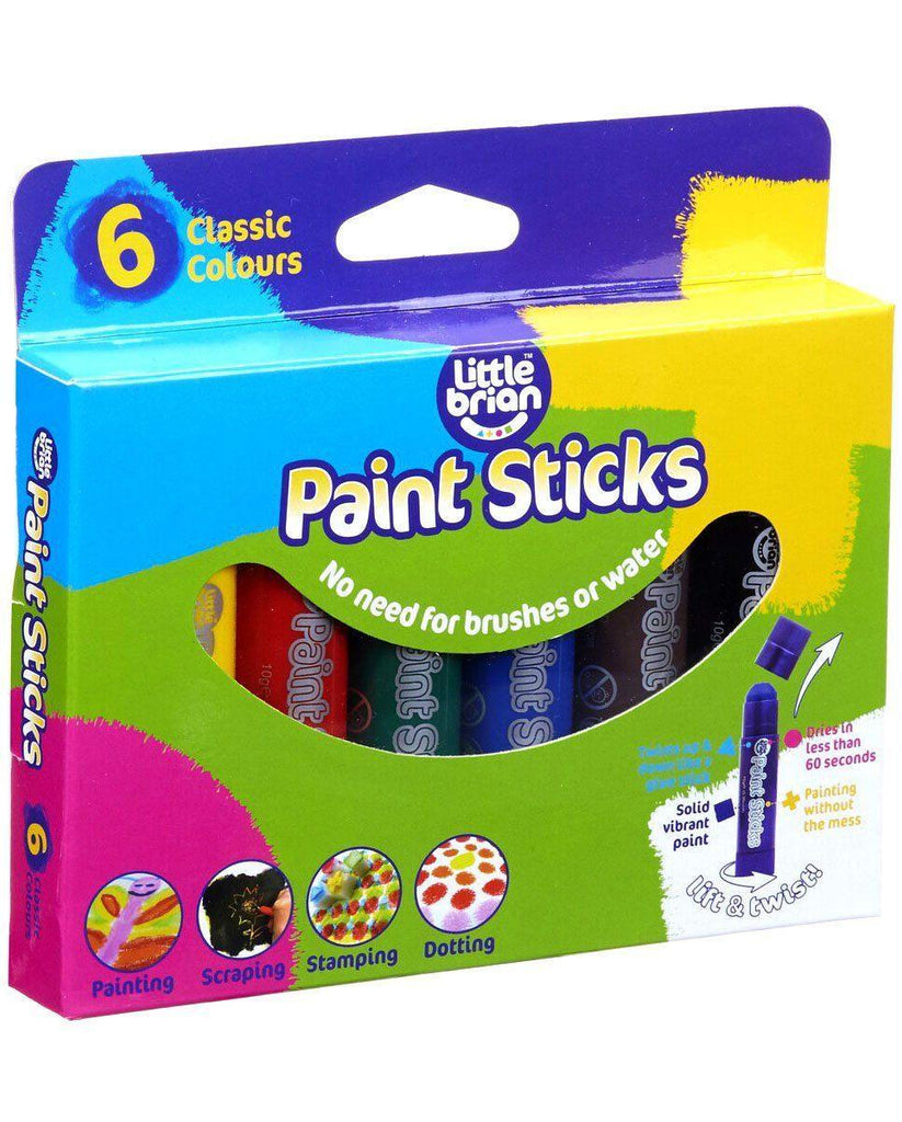 Little Brian Paint Sticks Classic 6 Pack - TOYBOX