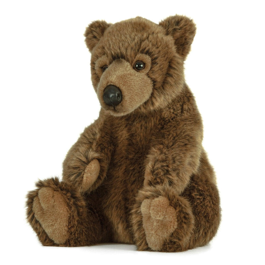 LIVING NATURE 25cm Medium Brown Soft Toy Bear - TOYBOX Toy Shop