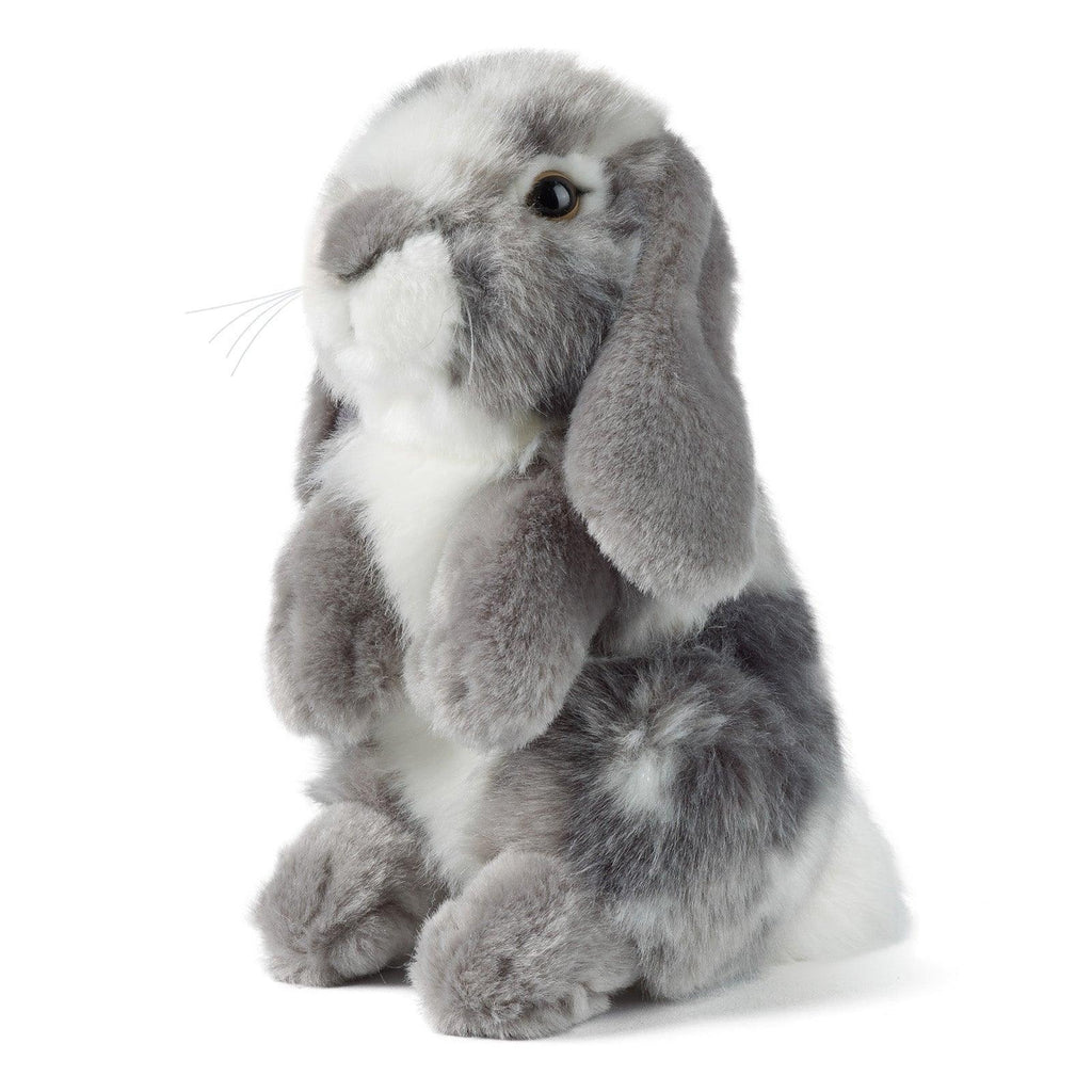 LIVING NATURE Grey Sitting Lop Eared Rabbit AN345G Soft Toy - TOYBOX Toy Shop