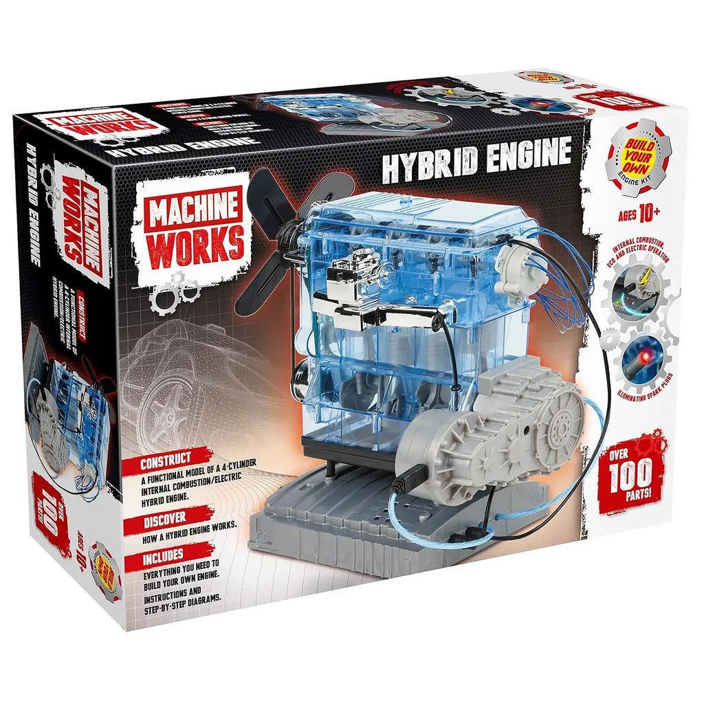 Machine Works 4 Cylinder Hybrid Engine Building Kit - TOYBOX Toy Shop
