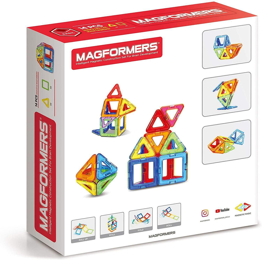 Magformers Basic 14-piece Magnetic Construction Kit - TOYBOX