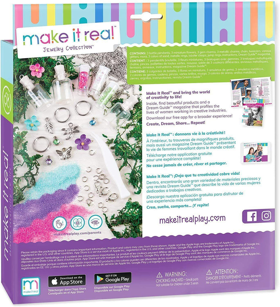 Make It Real 1305 - DIY Terrarium Jewellery Pendant Making Kit - TOYBOX Toy Shop