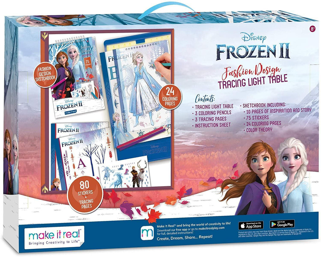 Make It Real 4254 Disney Frozen 2 Fashion Design Tracing Light Table - TOYBOX Toy Shop
