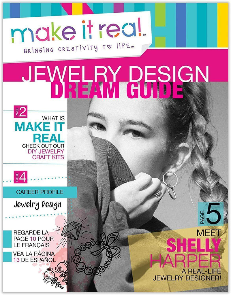 Make it Real Gold Link Jewellery Suede Bracelet & Choker Making Kit - TOYBOX