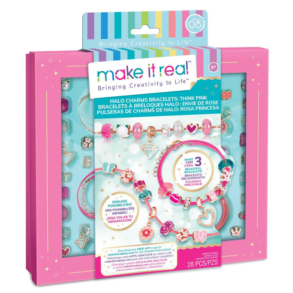 Make It Real Halo Charms Jewellery Bracelets Think Pink - TOYBOX