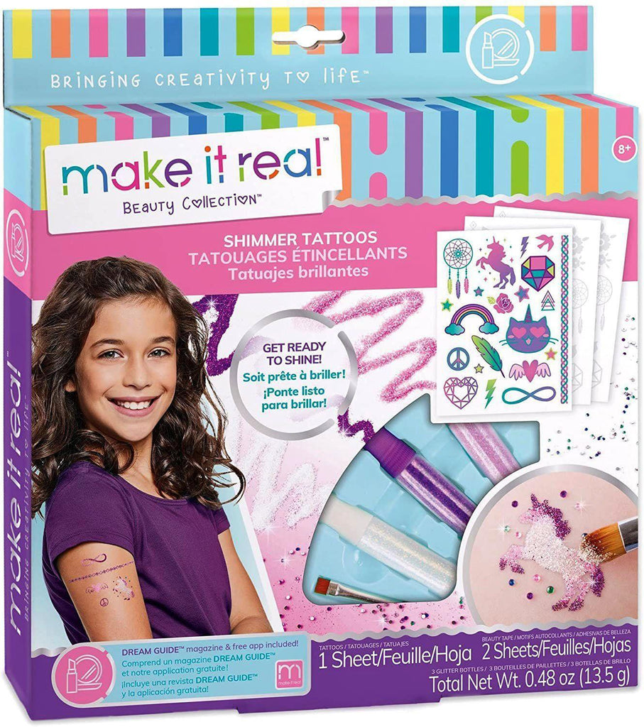 Make It Real Shimmer Tattoos - Temporary Tattoos For Girls - TOYBOX Toy Shop