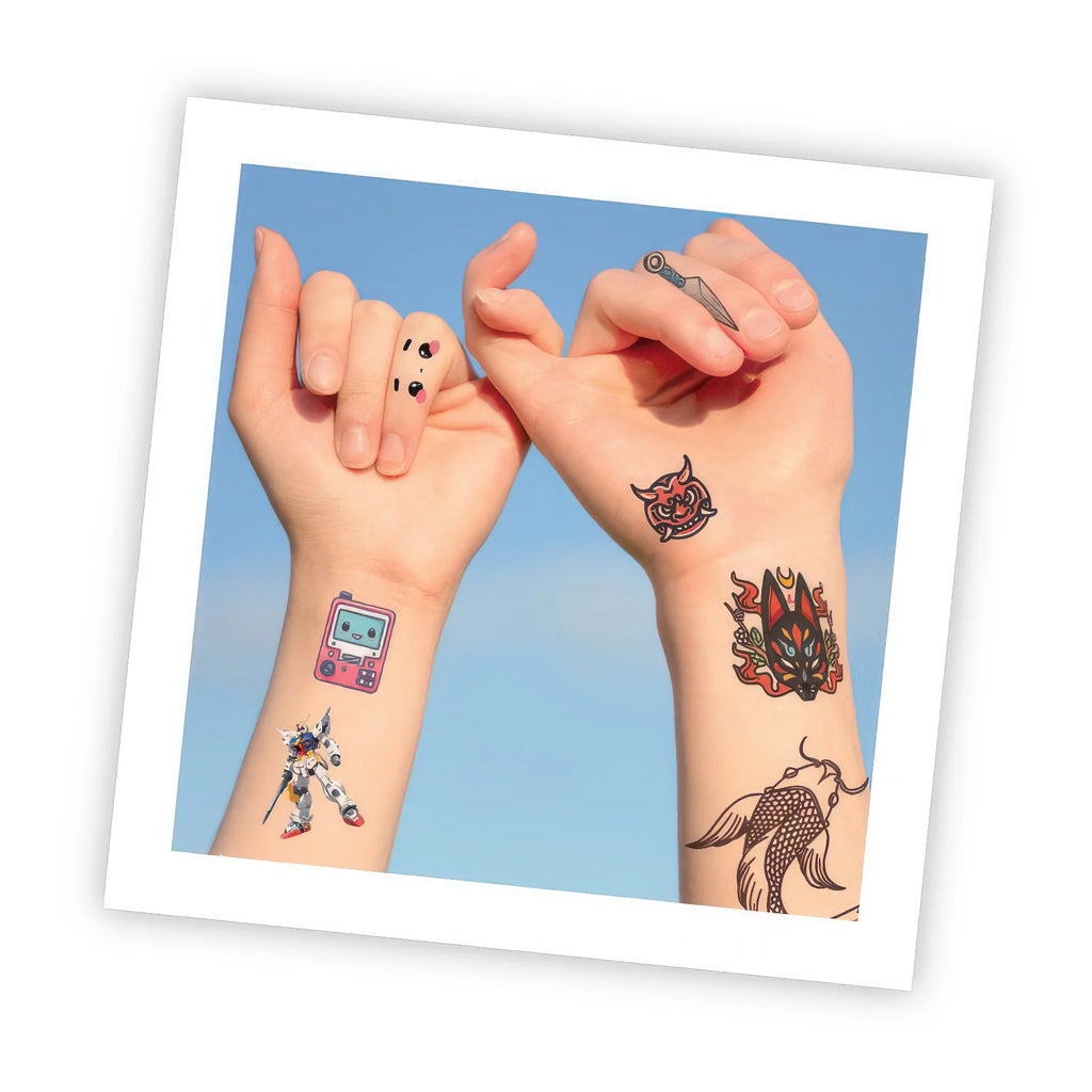 Be Teens Manga Kawaii Temporary Tattoo Collection - 75 Unique Designs - TOYBOX Toy Shop