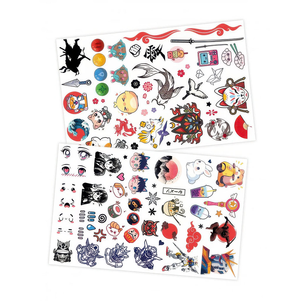 Be Teens Manga Kawaii Temporary Tattoo Collection - 75 Unique Designs