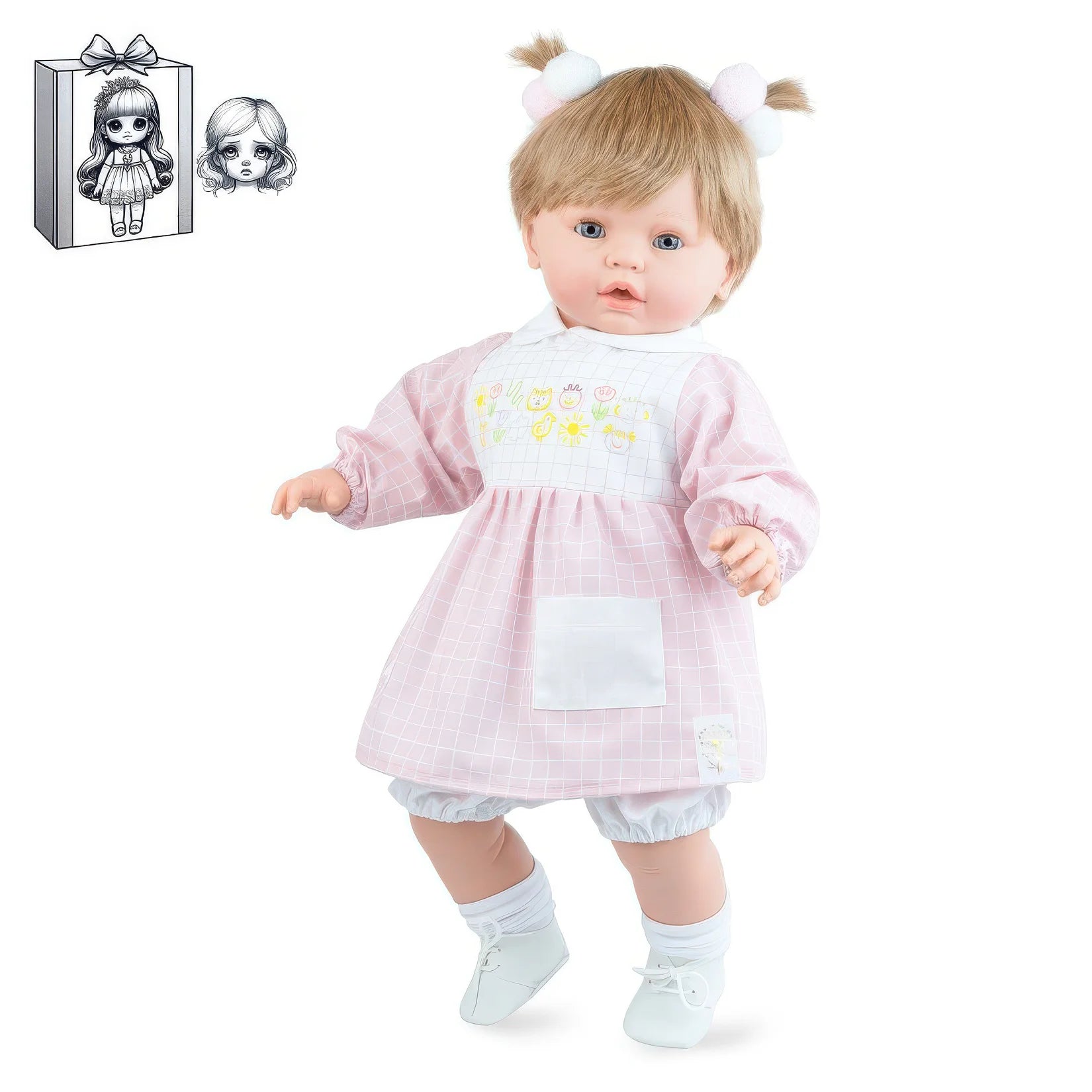Poupée Cheveux Bruns Tressés AndreuToys - Felcty - 35 Cm. Bonkka Dolls, Rag Dolls. Muñecas De Poupée Enfant Poupée Cheveux Bruns Tressés AndreuToys - Felcty - 35 Cm. Bonkka Dolls, Rag Dolls. Muñecas De Poupée Enfant