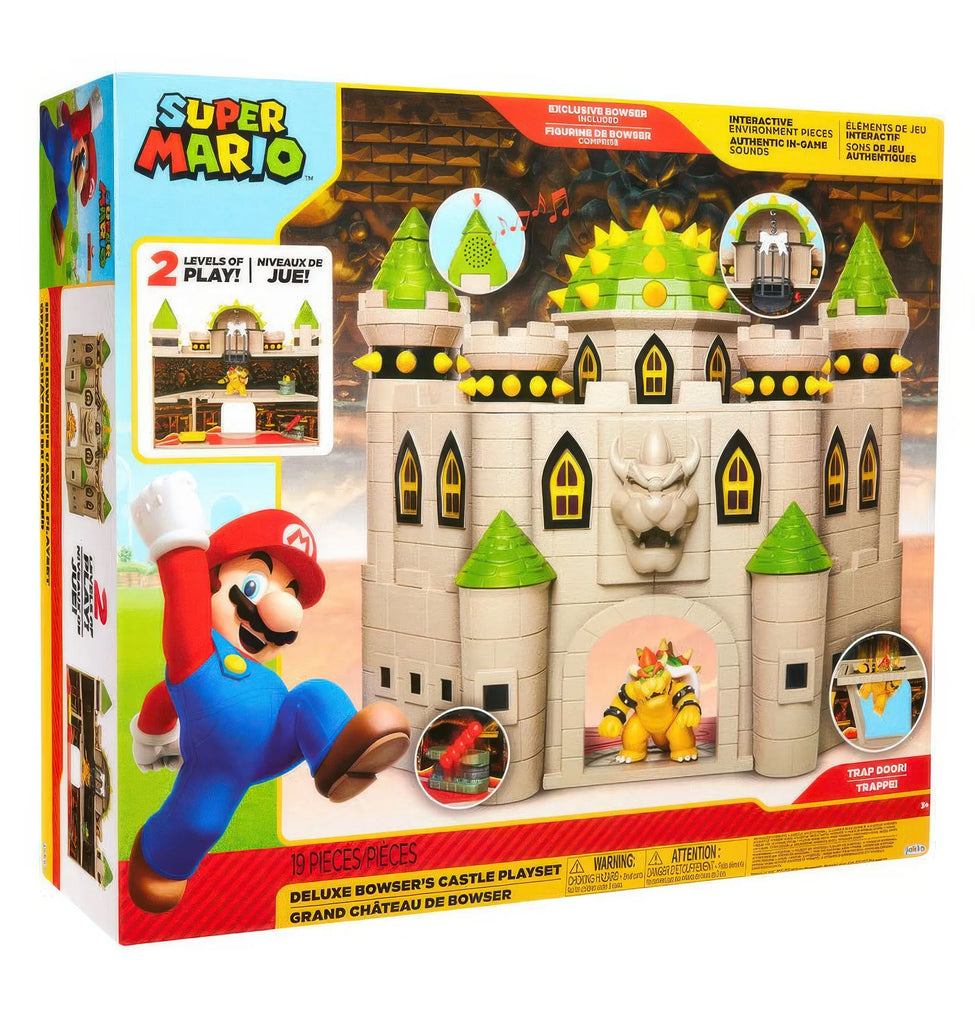 Mario Bros Deluxe Bowser Castle Playset - TOYBOX Toy Shop