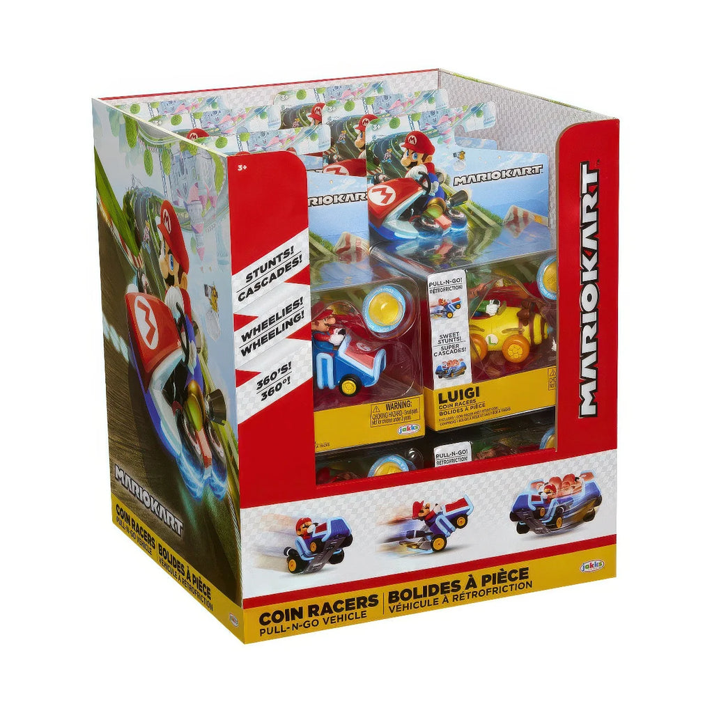 Super Mario Mario Kart Coin Racers Assorted Figure 6cm - TOYBOX Toy Shop