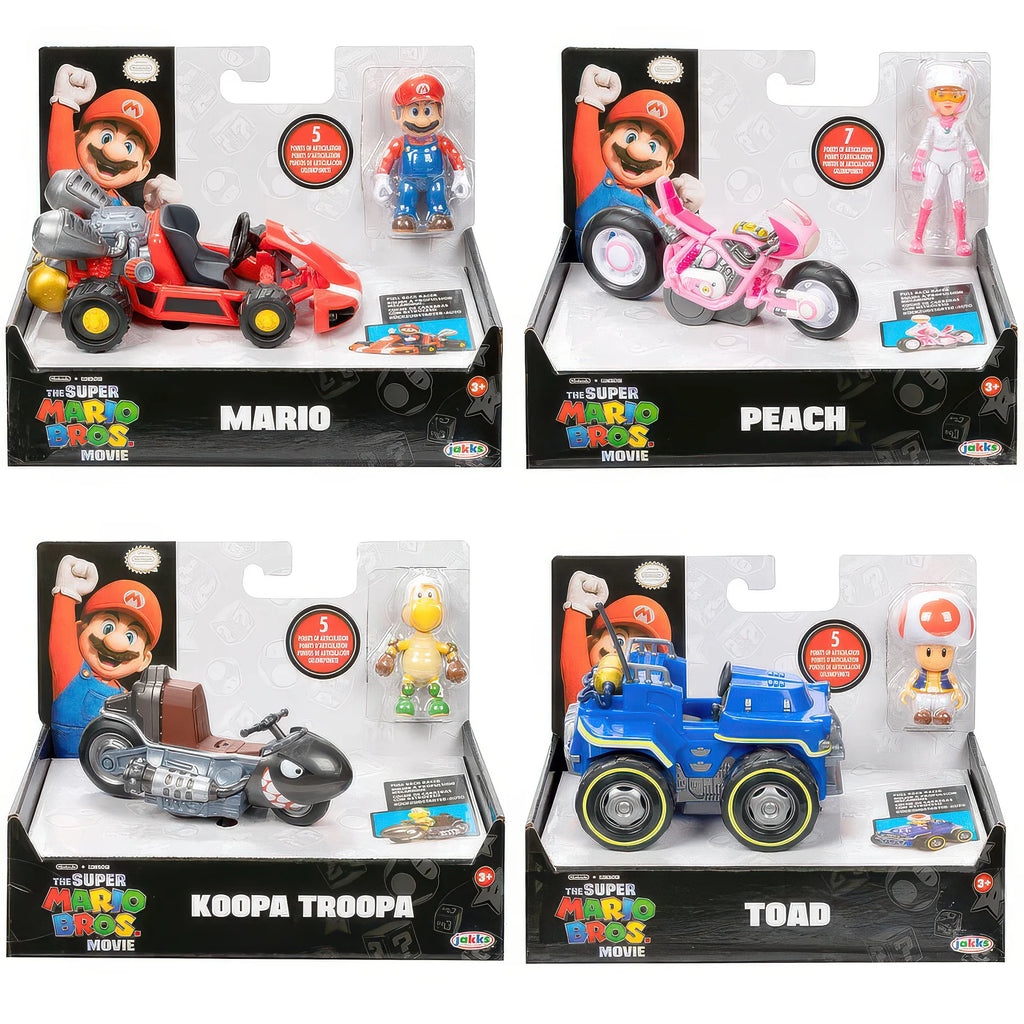 Mario Kart the Movie Super Mario Bros Vehicle and 6cm Figure - Assorted - TOYBOX Toy Shop